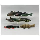 8 Vintage Fish Spearing Decoys