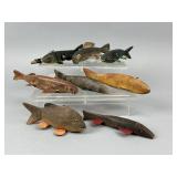 8 Vintage Fish Spearing Decoys