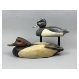 2 Elmer Garbrecht Hand Carved Duck Decoys