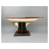 Vintage Wooden Sailboat Model