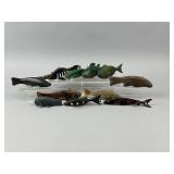 11 Vintage Fish Spearing Decoys