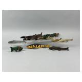10 Vintage Fish Spearing Decoys