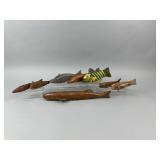 8 Vintage Fish Spearing Decoys