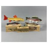 5 Carl Christiansen Fish Spearing Decoys