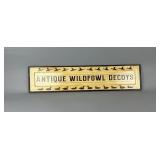 Antique Wildfowl Decoys Wooden Sign