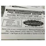 Fall consignment Auction 