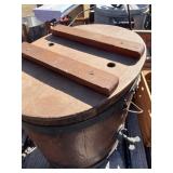 wood hand crank butter churn