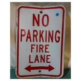 No Parking, Fire Lane. 12 x 18 Aluminum sign.