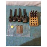Hole cutters,  number,& partial letter stamps.