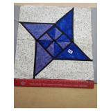 12" Hydrangea star patchwork Quilt Block