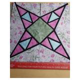 12" Delphinium star patchwork Quilt Block