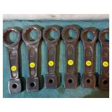Large wrench set? In wooden carrier.