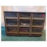 Hardware sorter with contents.