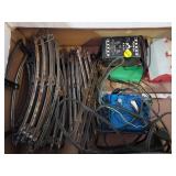 Lionel engine, cars, lots of track