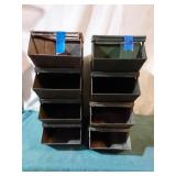 Metal stacking hardware/ tool bins. (8)
