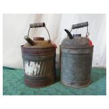 Vintage fuel cans, 1 gallon.(2)