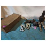 Tractor tool box, overriding clutch, steering