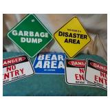 Cardboard signs. (6)