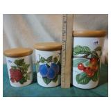 Porcelain Canister set . Made in England.