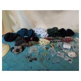 Hair clips & pierced earrings.