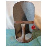 Vintage grain scoop. Galvanized metal.