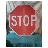 Large aluminum stop sign.