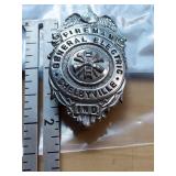 General Electric Fireman badge.Shelbyville,