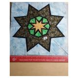 12" Toad Lily Star patchwork Quilt Block