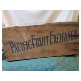 Wood fruit crate. 19.25 x 12 x 9