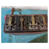 Antique Ford coil box with coils.