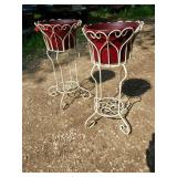 2--cauldron& 2matching plant stands. All