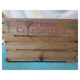 Wood cranberry box. 16w x 9.5t x 10.75.