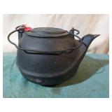 Large Cast iron teakettle.