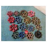 Assorted valve handles.