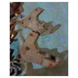 Antique hardware. Shutter hangers, brass drawer