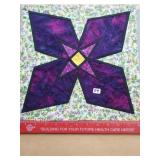 12" African violet star patchwork Quilt Block