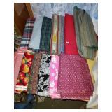 Multiple yard pieces of fabric.