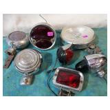 Asstd. Vintage auto lights.Glass lenses.