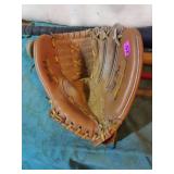 Peewee ball glove, (4) bats. One is aluminum.