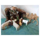 Nativity w/Manger, animals, Mary, Joseph,baby