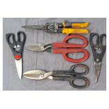 3 Pair Tin Snips & Kitchen Shears