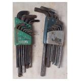 SAE Hex Keys/Allen Wrenches w/Holders