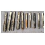 10 Machinist Taps, Various Sizes