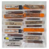11 Machinist Taps, Various Sizes
