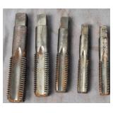 5 Machinist Taps, Various Sizes