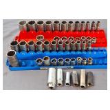3/8" Drive SAE & Metric Sockets w/Socket Trays