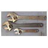 Craftsman & Proto Adjustable Wrenches (3)