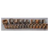 1/2" Drive Metric Impact Sockets w/Socket Rail