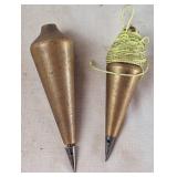 2 Brass Plumb Bobs