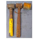 2 Brass Striking Hammers & Brass Head